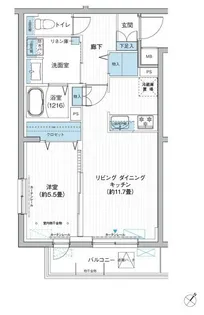 クラルテラセ新宿富久【4階】の間取り