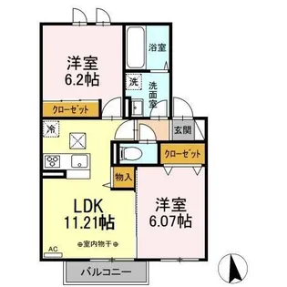 ドエルSEN I【2階】の間取り