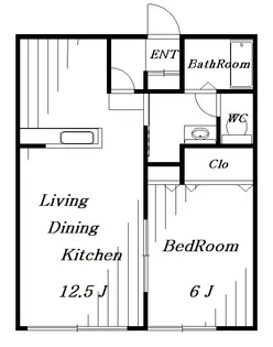 エブリン【1階】の間取り