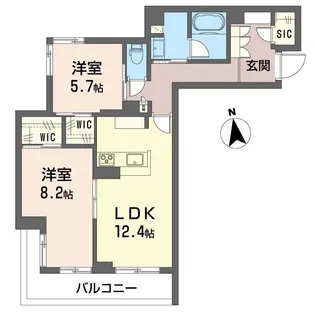 ルセア・クラリスタ【2階】の間取り