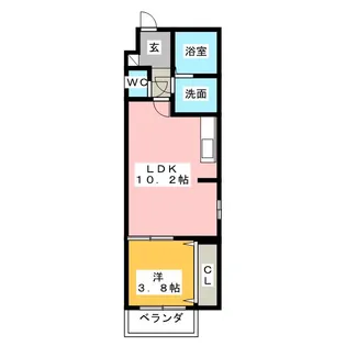 ビエント徳重【1階】の間取り
