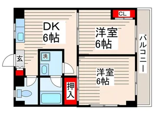 第五サンキビル【2階】の間取り