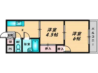 サンコート小澤【4階】の間取り