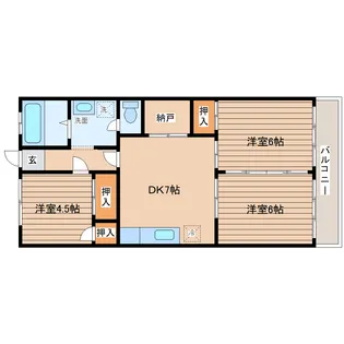 八百ふじ南光台ビル【2階】の間取り