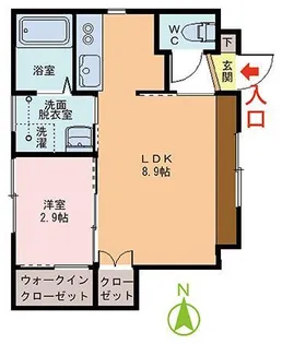 INTEGRAL城東【1階】の間取り