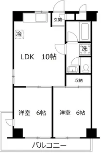 メゾンドパリス【2階】の間取り