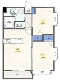 クイーンズヒル【1階】の間取り