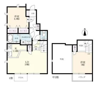 プレミアム花久保IIの間取り