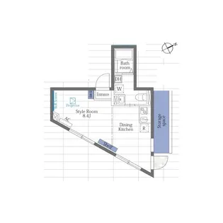 ヴァンテジオ目黒Uno【4階】の間取り