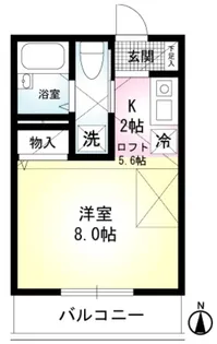 ヴェラハイツ井土ヶ谷B【2階】の間取り