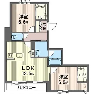 レンブラント【1階】の間取り