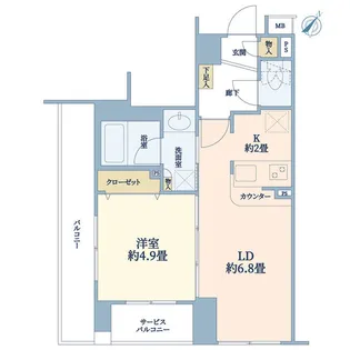 東急ドエル・アルス横濱元町【3階】の間取り
