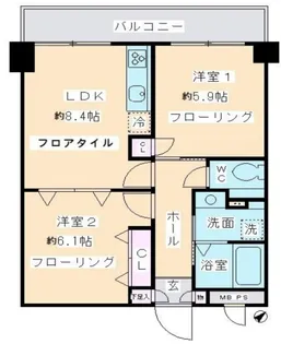 K.S柿生【6階】の間取り