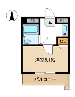 アソシエ横浜【3階】の間取り