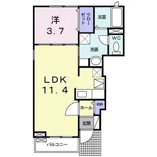 ポポラーレ参番館【1階】の間取り