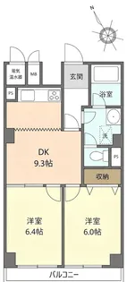 上野ロイヤルハイツ【5階】の間取り