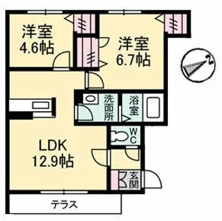 アトリエール【1階】の間取り