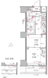 クレイシア門前仲町ザ・レジデンス【5階】の間取り