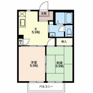 コーポグランメール【2階】の間取り