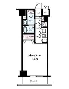 AQUA PRIME TOWER OSHIAGE【8階】の間取り