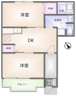プリムローズハウス【1階】の間取り