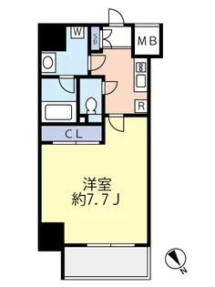 パークウェル三ノ輪駅前【8階】の間取り