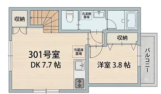ノーム中井【3階】の間取り