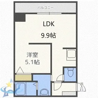 札幌レジデンス近代美術館【11階】の間取り