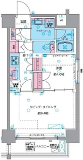 GENOVIA浅草VIskygarden【10階】の間取り