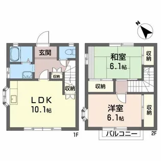 パレディアス【1階】の間取り