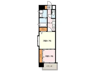 ギャラクシー空港通り【5階】の間取り