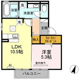 アルバート皆春【1階】の間取り