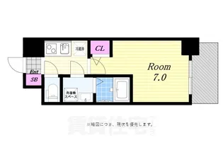 S-RESIDENCEドーム前千代崎【6階】の間取り