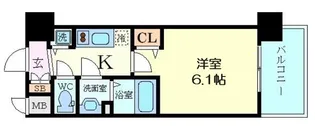 プレサンス南森町駅前【3階】の間取り