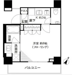 ザ・レジデンス早稲田105号室【1階】の間取り
