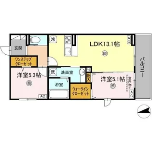 トリシアMKI【3階】の間取り