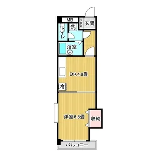 スカイコート松原【6階】の間取り