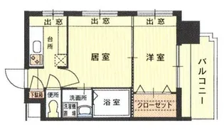 エステートモア薬院シャンブル【7階】の間取り