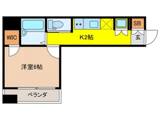 フォルトゥナ月島【5階】の間取り