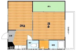 ビレッジハウス星ヶ丘【4階】の間取り