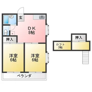グレースハイツII【1階】の間取り