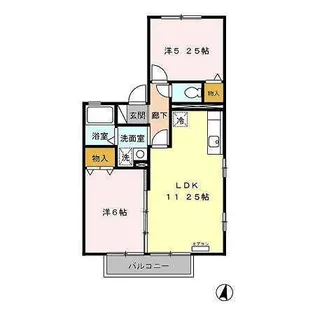 セジュールさくら A棟【1階】の間取り
