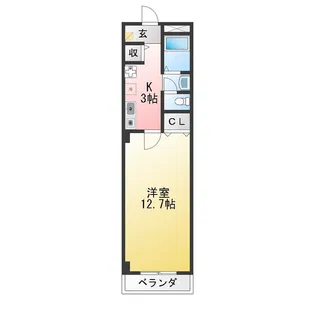 アーバンシティ三好【7階】の間取り