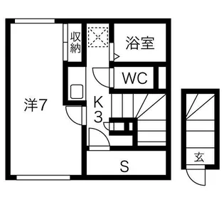 LEO CUTTE(レオキュート)【2階】の間取り