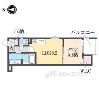 クリエオーレ衣摺1【2階】の間取り