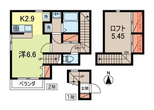 サットンプレイス・ユウ【2階】の間取り