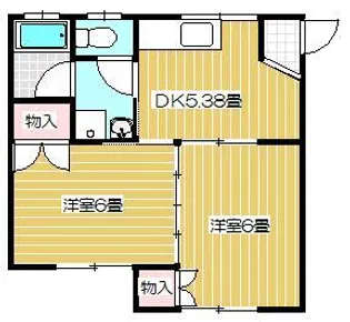 コーポインター【2階】の間取り