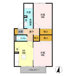 キングスコート A【1階】の間取り