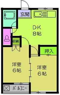 ハイツきだか【1階】の間取り