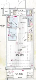 エステムプラザ品川大崎駅前レジデンシャル【10階】の間取り